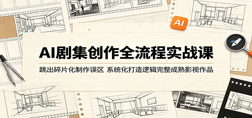 AI剧集创作全流程实战课：跳出碎片化制作误区，系统化打造逻辑完整成熟影视作品-吾爱网创