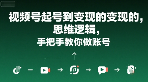 视频号起号到变现的思维逻辑，手把手教你做账号-吾爱网创