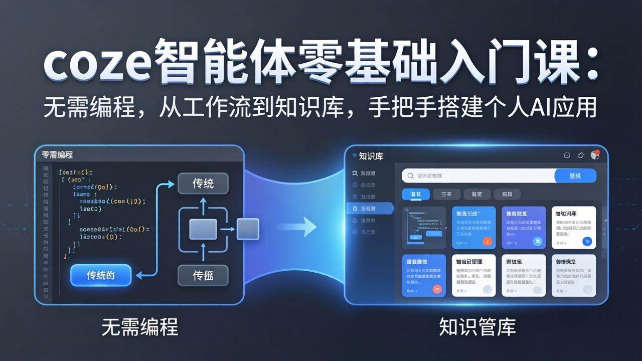 (17775期)coze智能体零基础入门课:无需编程,从工作流到知识库,手把手搭建个人AI应用-吾爱网创
