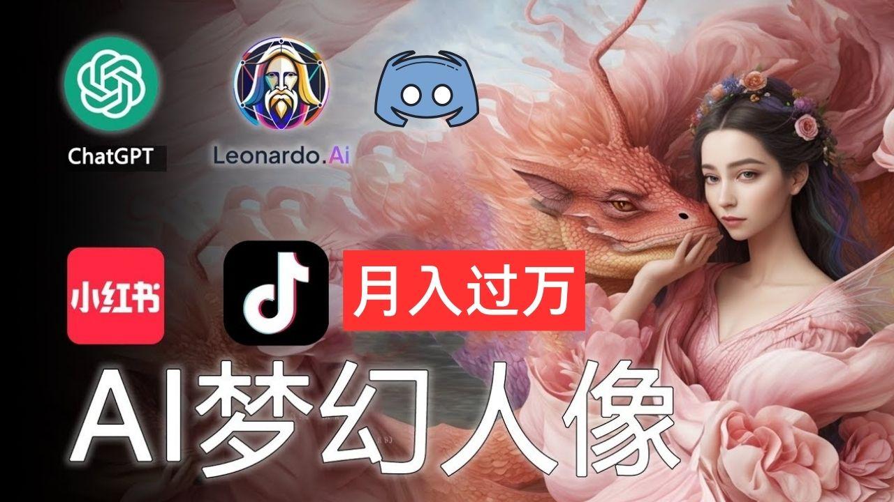 AI摄影梦幻人像：零基础也能月入过万的秘密-吾爱网创