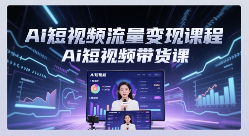 Ai短视频流量变现课程,Ai短视频带货课-吾爱网创