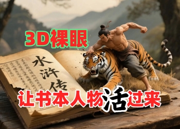 书本人物裸眼3D视频，新的玩法，流量超猛，保姆级教程-吾爱网创