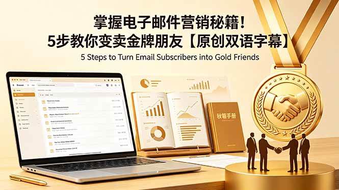 (18923期)掌握电子邮件营销秘籍!5步教你变卖金牌朋友【原创双语字幕】-吾爱网创