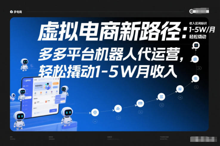 虚拟电商新路径：多多平台机器人代运营，轻松撬动1-5W月收入【揭秘】-吾爱网创