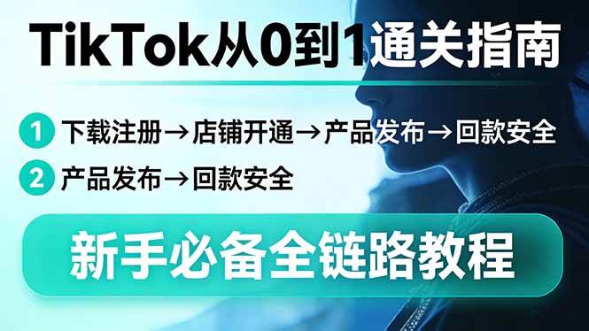 （17691期）TikTok从0到1通关指南：下载注册→店铺开通→产品发布→回款安全，新手必备全链路教程-吾爱网创