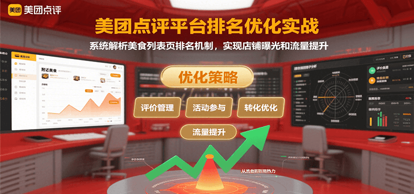 美团点评平台排名优化实战，系统解析美食列表页排名机制，实现店铺曝光和流量提升-吾爱网创