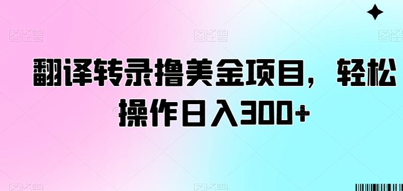 翻译转录撸美金项目,轻松操作日入300+【揭秘】-吾爱网创
