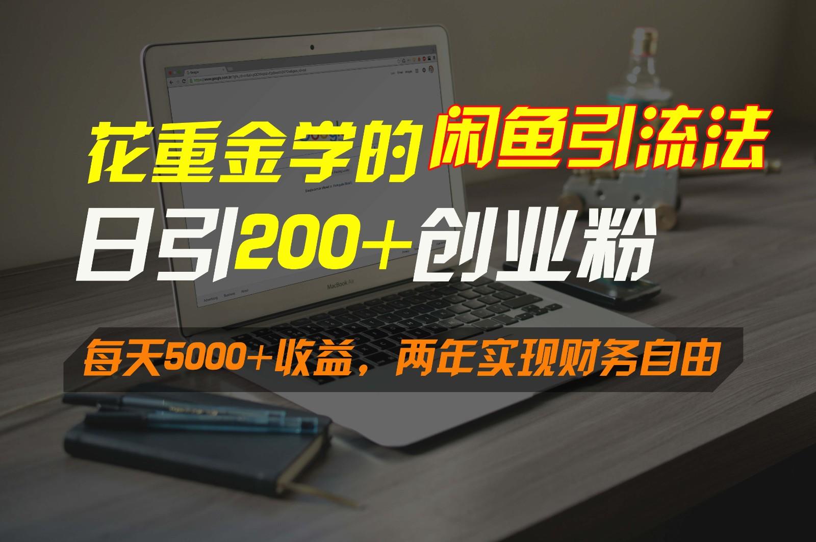 花重金学的闲鱼引流法，日引流300+创业粉，每天5000+收益，两年实现财务自由-吾爱网创