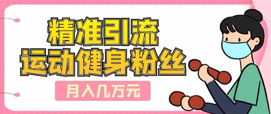 精准引流运动健身粉丝，轻松月入几万-吾爱网创