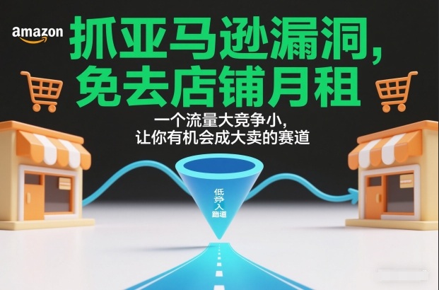 抓亚马逊漏洞，免去店铺月租，一个流量大竞争小，让你有机会成大卖的赛道-吾爱网创