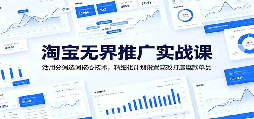 淘宝无界推广实战课:活用分词选词核心技术,精细化计划设置高效打造爆款单品-吾爱网创