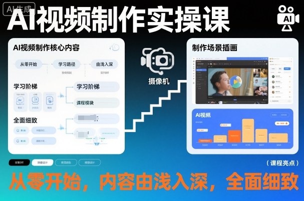 AI视频制作实操课,从零开始,内容由浅入深,全面细致-吾爱网创