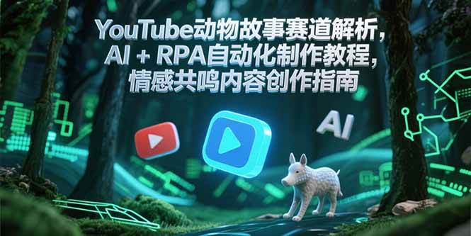 （15174期）YouTube动物故事赛道解析，AI+RPA自动化制作教程，情感共鸣内容创作指南-吾爱网创