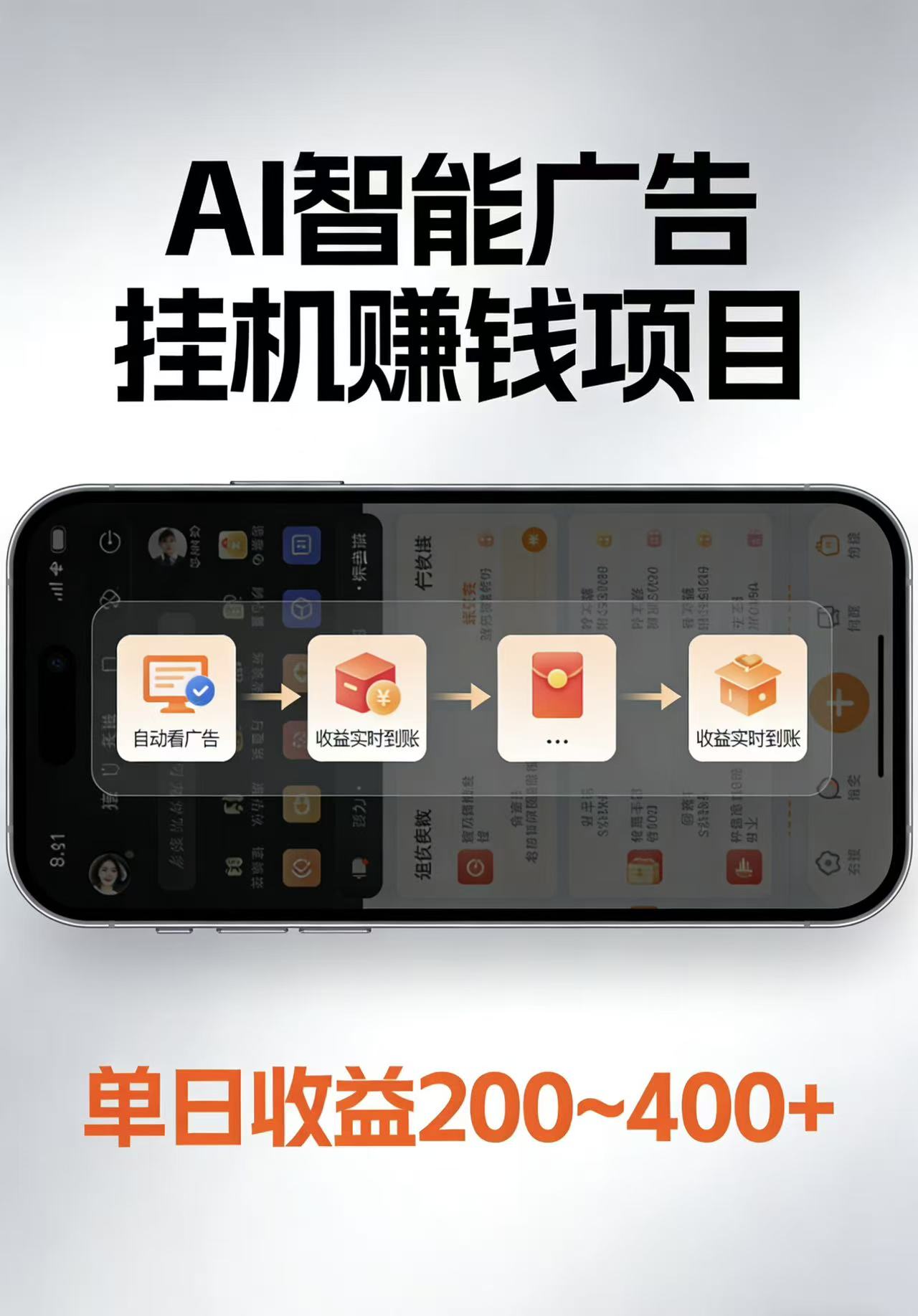 AI智能挂机看广告,每日稳定收益200-400+-吾爱网创