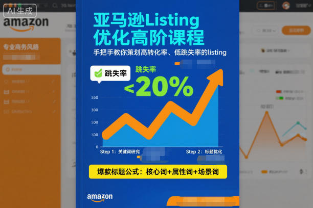 亚马逊Listing优化高阶课程，手把手教你策划高转化率、低跳失率的listing-吾爱网创
