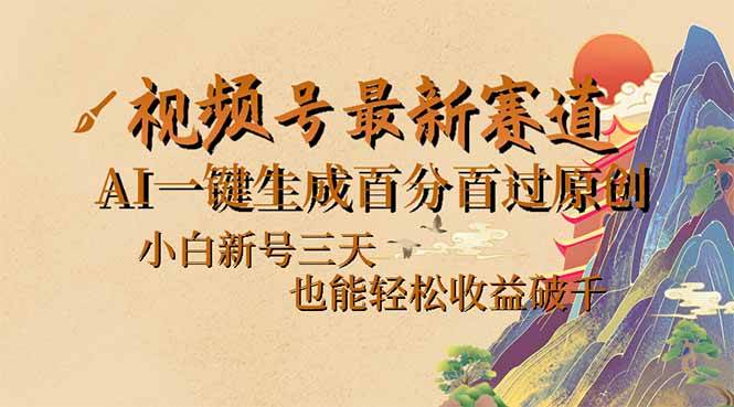 （14363期）视频号最新爆火赛道，AI一键生成百分百过原创，小白新号三天，也能轻松…-吾爱网创
