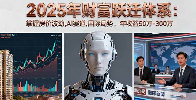 （16217期）2025年财富跃迁体系：掌握房价波动,AI赛道,国际局势，年收益50万-300万-吾爱网创