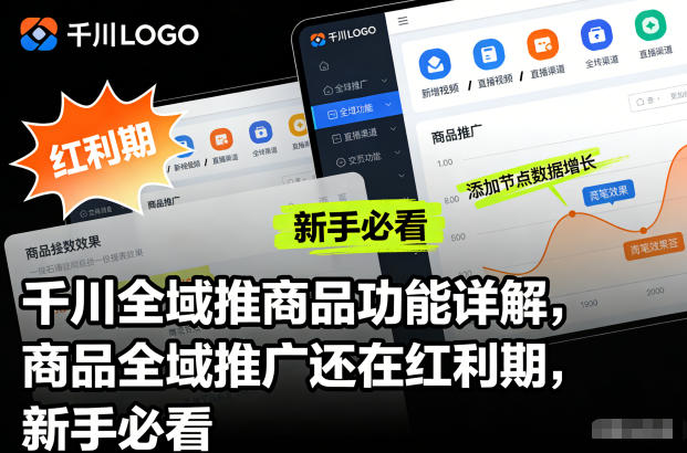 千川全域推商品功能详解,商品全域推广还在红利期,新手必看-吾爱网创