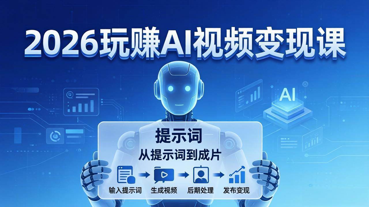 (17827期)2026玩赚AI视频变现课:掌握 AI 视频全流程技能,从提示词到成片高效产出-吾爱网创