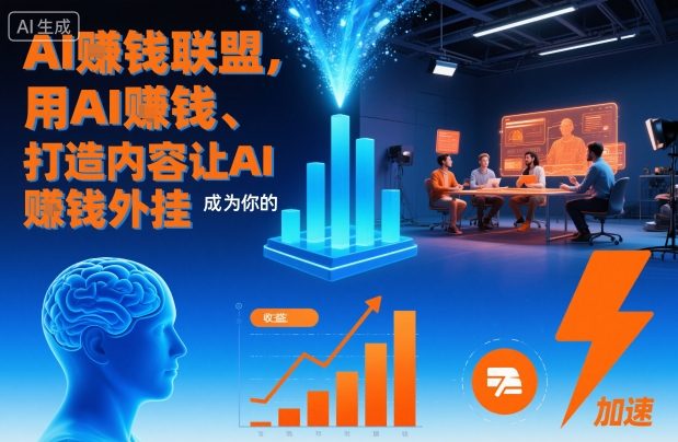 AI賺钱联盟，用AI賺钱、打造内容让AI成为你的賺钱外挂-吾爱网创