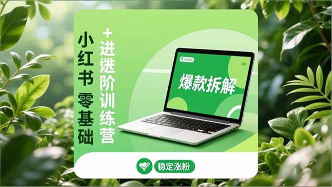 （16801期）小红书零基础+高阶训练营：安全养号、爆款拆解、长效运营，实现稳定涨粉与变现-吾爱网创