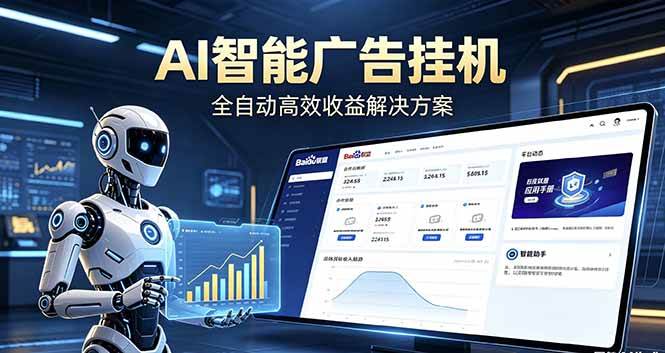 (18661期)Ai智能广告挂机 别再瞎折腾了!这个全自动挂机项目,新手当天见钱,告别频繁换项目的烦恼-吾爱网创
