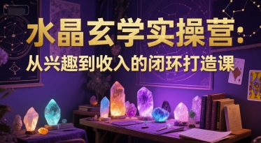水晶玄学实操营：从兴趣到收入的闭环打造课-吾爱网创