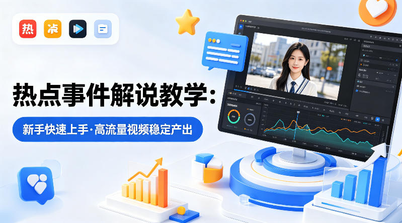 某大V的热点事件解说教学，新手也能快速上手，稳定产出高流量解说视频-吾爱网创