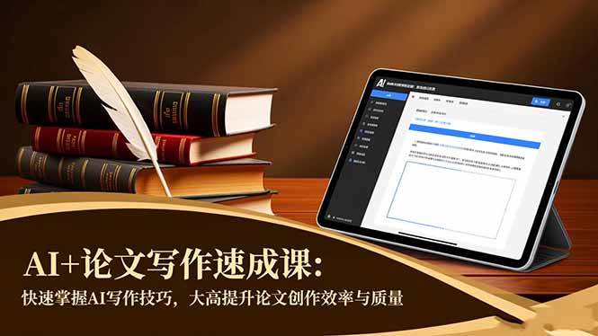 （16568期）AI+论文写作速成课：快速掌握AI写作技巧，大幅提升论文创作效率与质量-吾爱网创