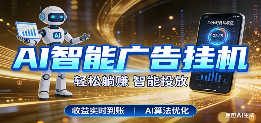 智能广告挂机新时代,利用碎片化时间实现稳定被动收益,AI帮你持续盈利-吾爱网创