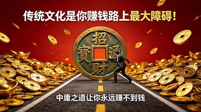 (18872期)付费文章:传统文化是你赚钱路上最大障碍!中庸之道让你永远赚不到钱-吾爱网创