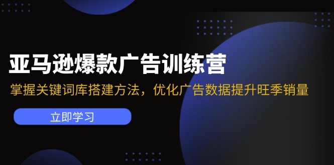 亚马逊爆款广告训练营：掌握关键词库搭建方法，优化广告数据提升旺季销量-吾爱网创