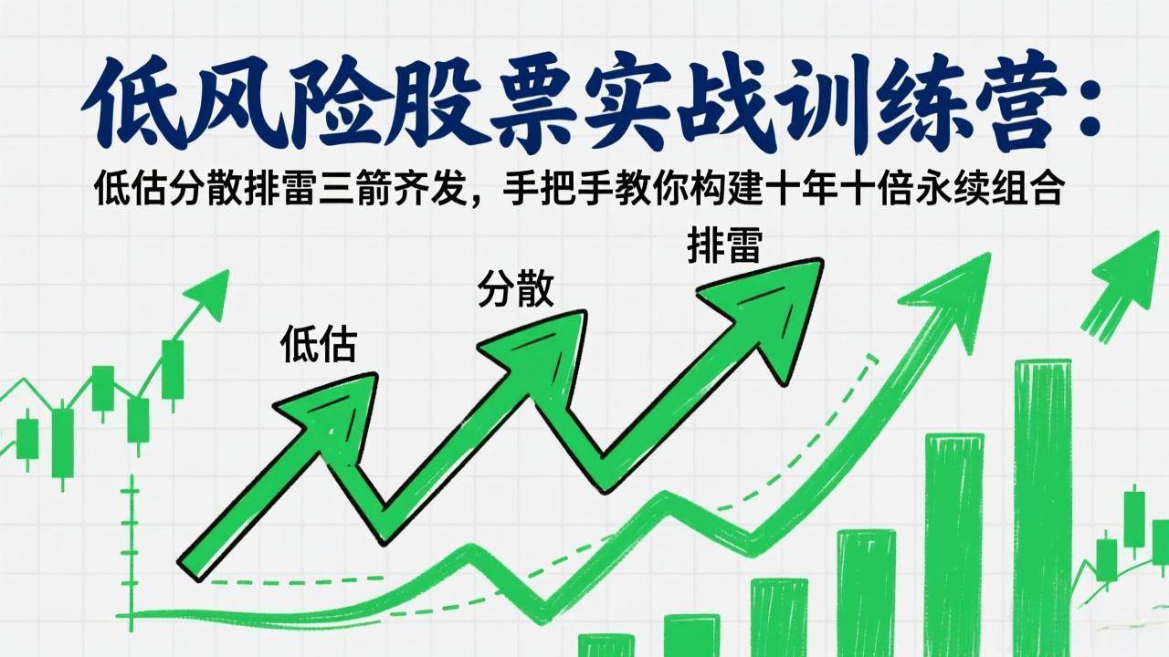 （17487期）低风险股票实战训练营：低估分散排雷三箭齐发，手把手教你构建十年十倍永续组合-吾爱网创