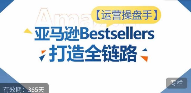 运营操盘手!亚马逊Bestsellers打造全链路,选品、Listing、广告投放全链路进阶优化-吾爱网创