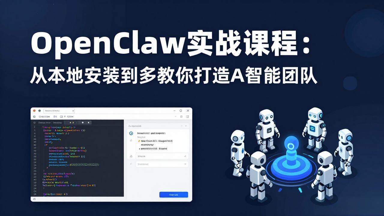 (17883期)OpenClaw实战课程:从本地安装到多Agent协同,手把手教你打造AI智能团队-吾爱网创