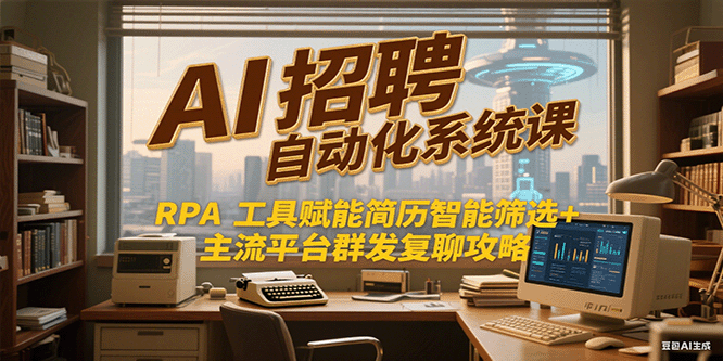 AI招聘自动化系统课，RPA工具赋能简历智能筛选+主流平台群发复聊全攻略-吾爱网创