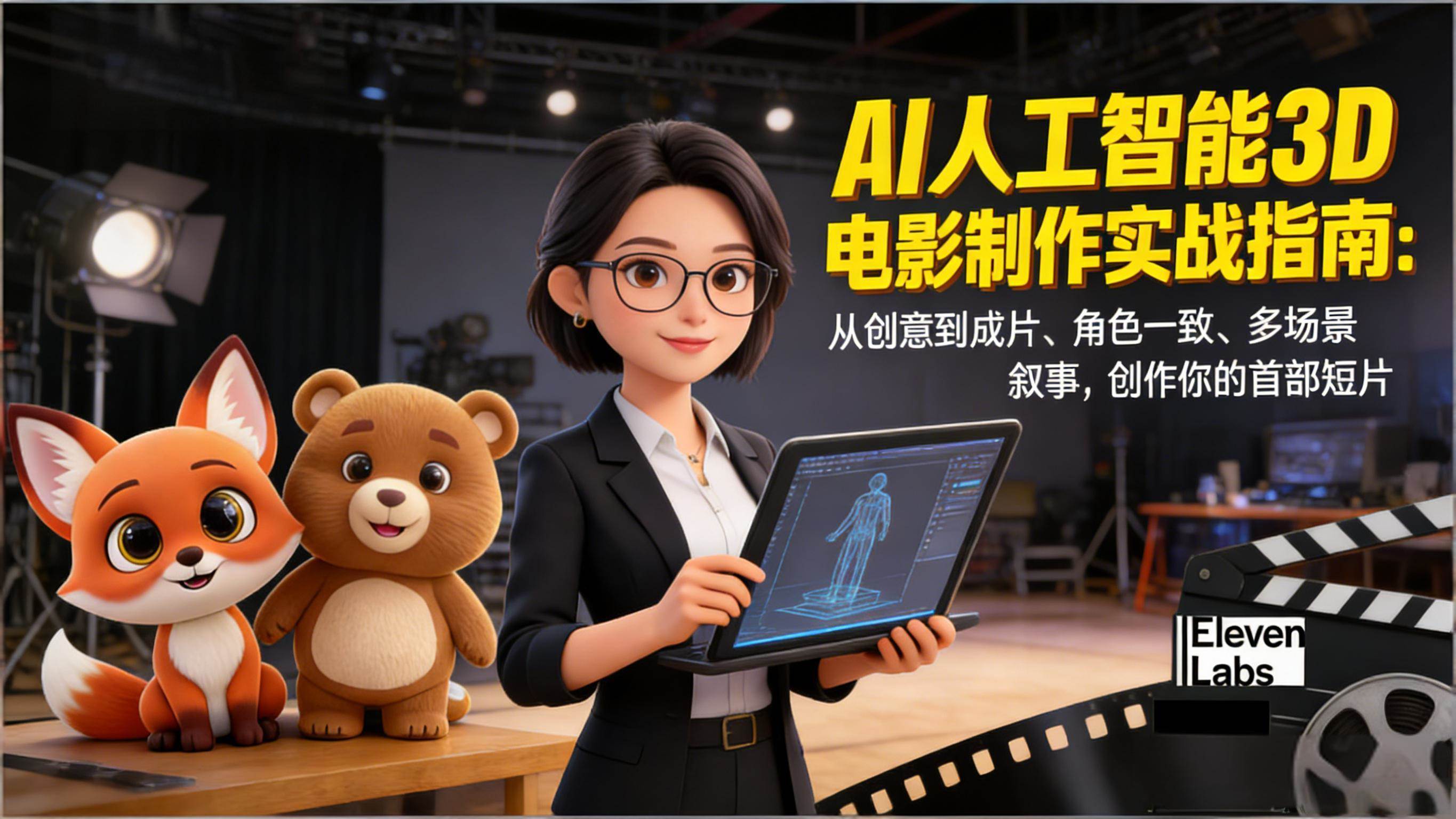 （17154期）AI人工智能3D电影制作实战指南：从创意到成片、角色一致、多场景叙事，创作你的首部短片-吾爱网创