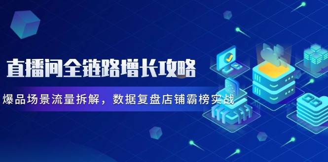 （14721期）直播间全链路增长攻略，爆品场景流量拆解，数据复盘店铺霸榜实战-吾爱网创
