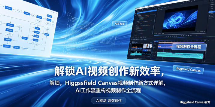 解锁AI视频创作新效率,Higgsfield Canvas视频制作新方式详解,AI工作流重构视频制作全流程-吾爱网创