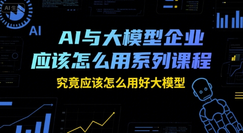 AI与大模型企业应该怎么用系列课程，究竟应该怎么用好大模型-吾爱网创