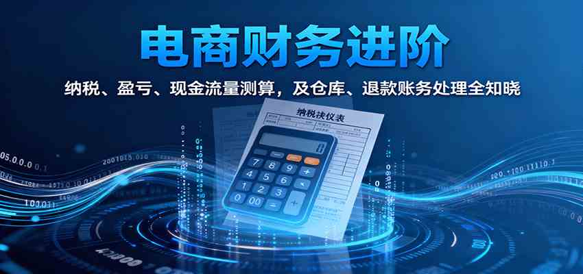 电商财务进阶：纳税、盈亏、现金流量测算，及仓库、退款账务处理全知晓-吾爱网创