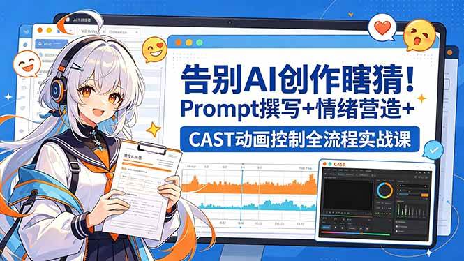 （18473期）告别AI创作瞎猜！Prompt撰写+情绪营造+CAST动画控制全流程实战课-吾爱网创