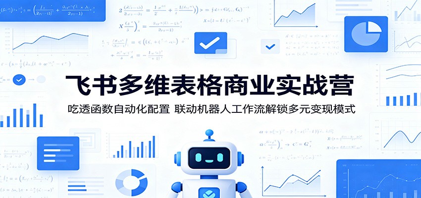 飞书多维表格商业实战营:吃透函数自动化配置,联动机器人工作流解锁多元变现模式-吾爱网创