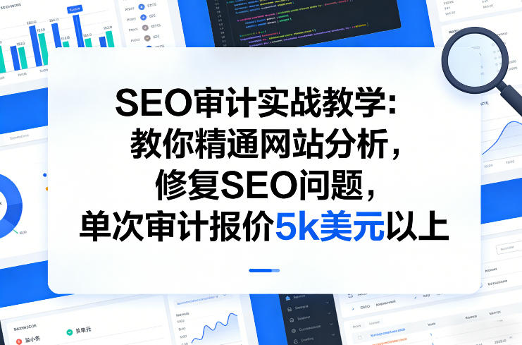 SEO审计实战教学：教你精通网站分析，修复SEO问题，单次审计报价5k美元以上-吾爱网创