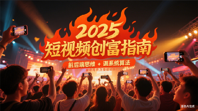 2025短视频创富指南，前后端思维 + 系统算法，教你月入过万变现路径-吾爱网创