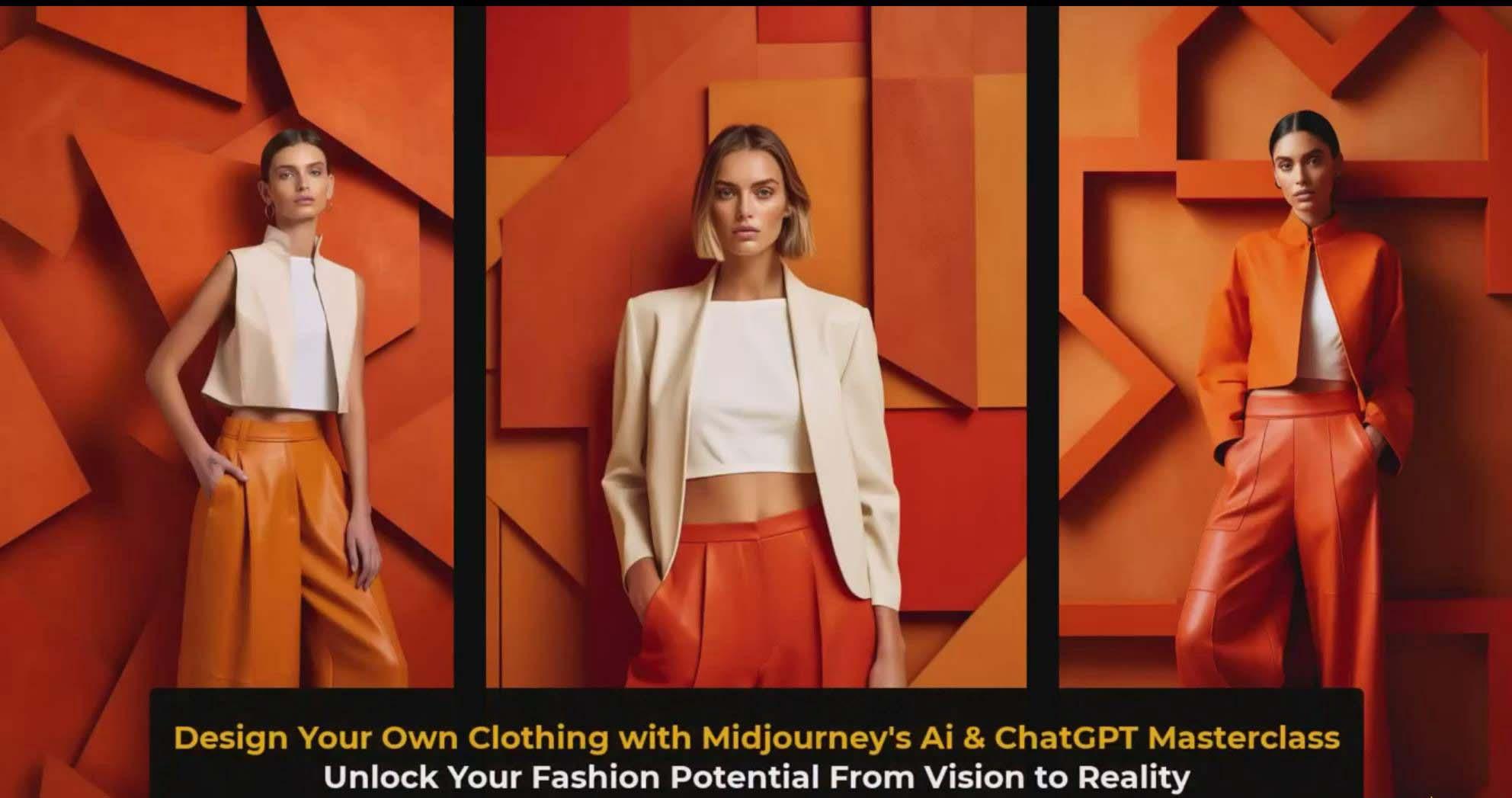 图片[3]-利用 Midjourneys Ai 人工智能设计自己的服装AI大师班-10节课-中英字幕-吾爱网创