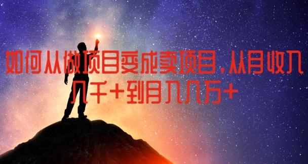 如何从做项目变成卖项目,从月收入几千到月入几万【揭秘】-吾爱网创