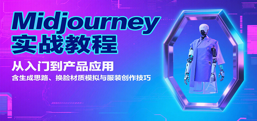 Midjourney实战教程：从入门到产品应用，含生成思路、换脸材质模拟与服装创作技巧-吾爱网创