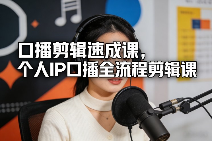 口播剪辑速成课，个人IP口播全流程剪辑课-吾爱网创