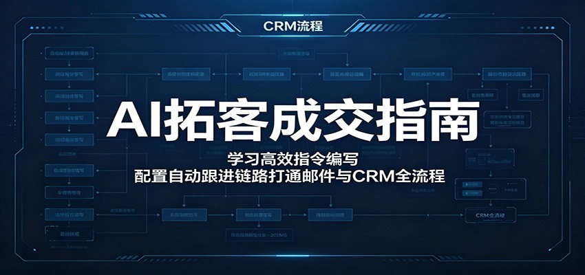 AI拓客成交指南:学习高效指令编写,配置自动跟进链路打通邮件与CRM全流程-吾爱网创